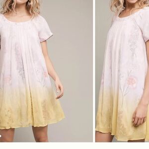 Anthropology Dipped Chroma Swing Dress